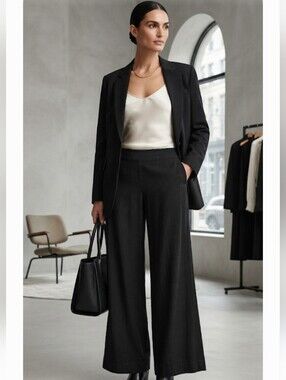 Theyskens' Theory Parry Wide-Leg Pants Size 4 Black